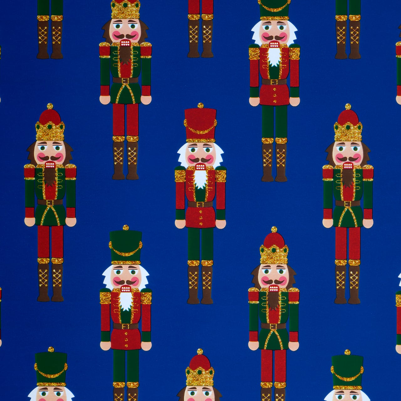30" x 24ft. Blue Nutcracker Foil Gift Wrap by Celebrate It™